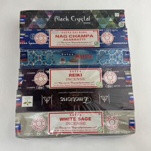 Satya Nag Champa Incense Sticks 12 Pack Assorted Scents 15g Aromatherapy India